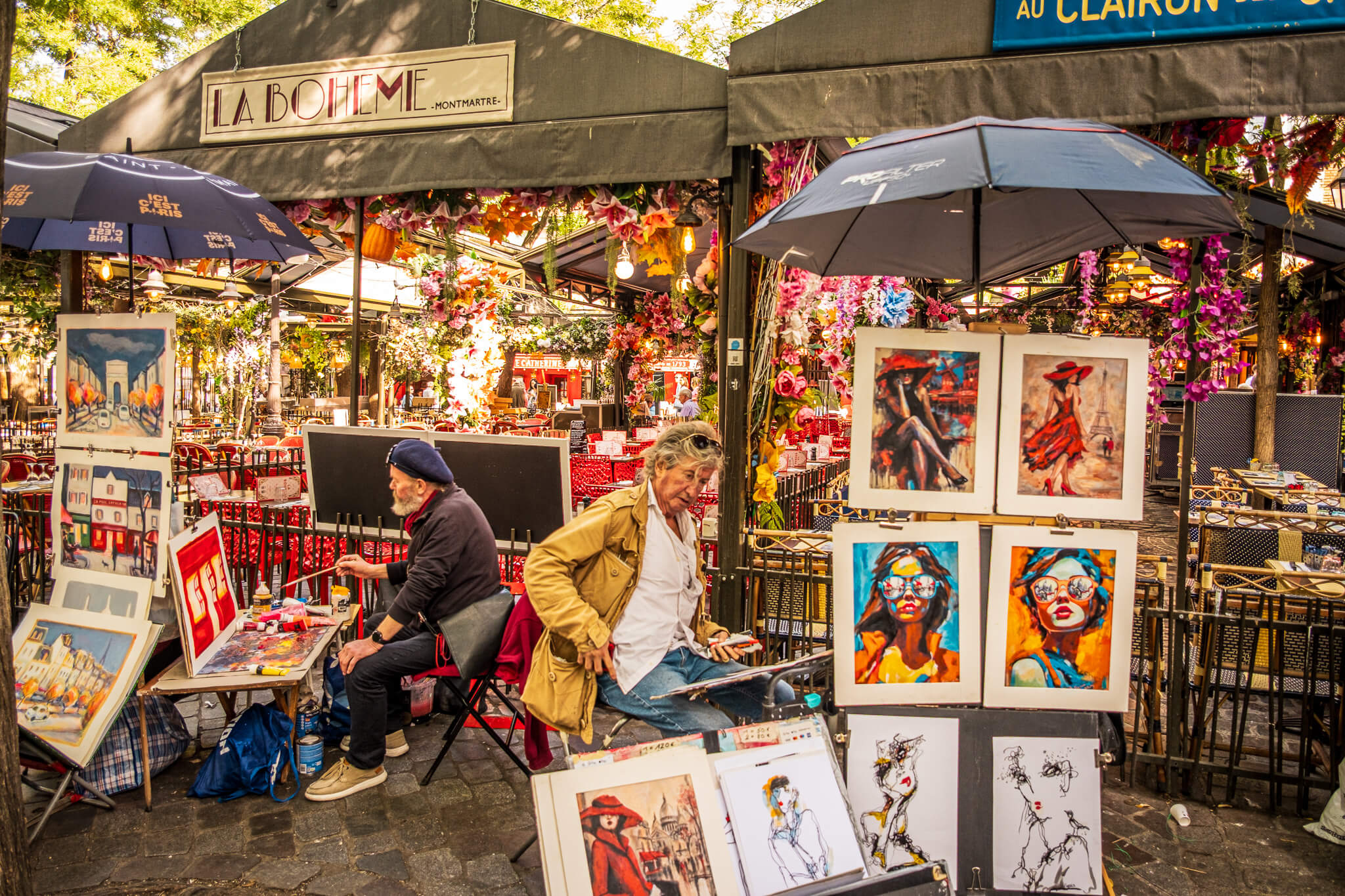 Artists at Place du Tertre in Montmartre, Paris
