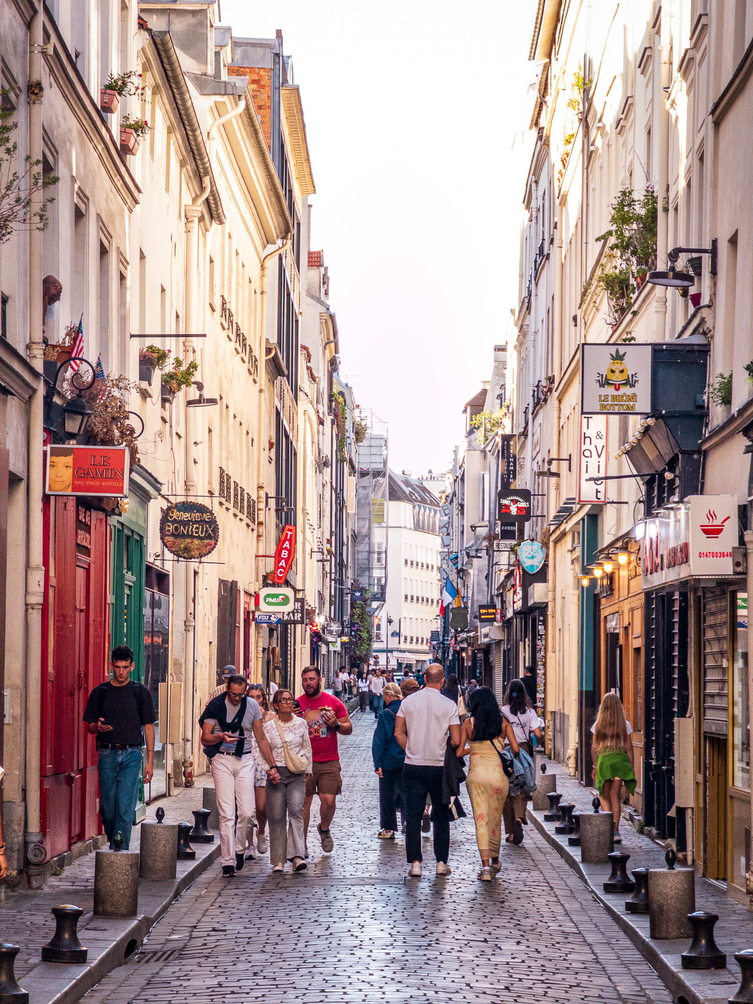Rue de Lappe near Place de la Bastille in the 11e arrondissement of Paris