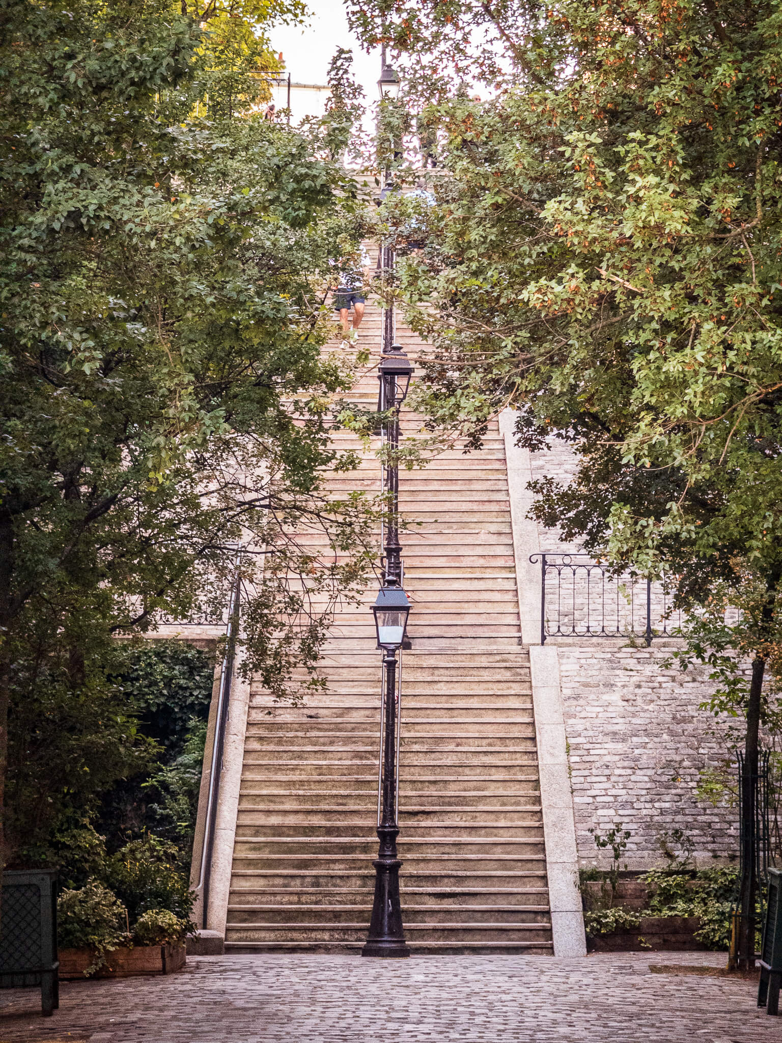 One of the many sets of stairs in Montmartre, Paris